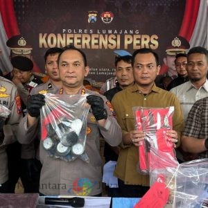 Polres Lumajang Amankan Dua Tersangka Pencurian 91 Unit Meteran Air Milik Perumdam Tirta Mahameru