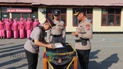 Polres Dompu Lakukan Mutasi dan Rotasi 8 PJU dan Pelepasan 3 Personil Purna Bhakti