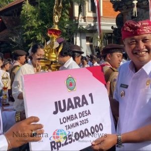 Bupati Mahayastra Serahkan Hadiah Lomba Desa, Posyandu, dan Teknologi Tepat Guna