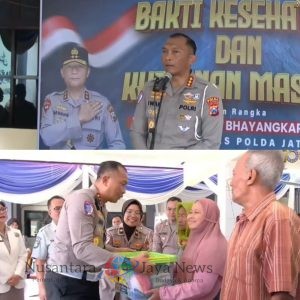 Ditlantas Polda Jatim Gelar Bakti Kesehatan dan Sosial di Surabaya dalam Rangka HUT Lalu Lintas Bhayangkara ke-70