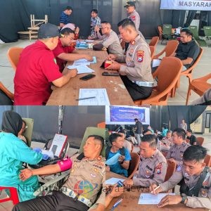 Polres Sampang Gelar Donor Darah Sambut HUT Lalu Lintas Bhayangkara ke-70