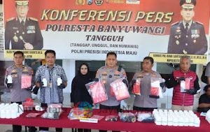 Operasi Tumpas Narkoba Semeru 2025 Polresta Banyuwangi Sita 150 gram Sabu dan 159 Ribu Okerbaya dari 43 Tersangka