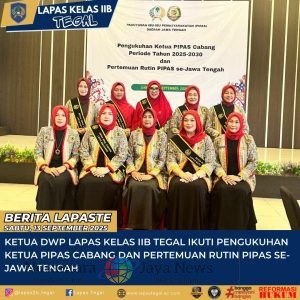 Ketua DWP Lapas Kelas IIB Tegal Ikuti Pengukuhan Ketua PIPAS Cabang dan Pertemuan Rutin PIPAS se-Jawa Tengah