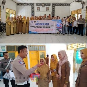 Satlantas Polres Sampang Gelar Police Goes to School di SMKN 1 Jrengik: Aksi Simpatik dan Sosialisasi Keselamatan Berlalu Lintas