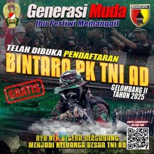 TNI AD Buka Pendaftaran Bintara & Tamtama PK 2025: Ayo Jadi Garda Terdepan Negeri
