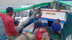 Satpolairud Polres Dompu Gelar Patroli Binmas di Perairan Cempi Hu,u dan Calabai