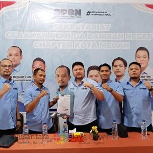 Ketua Umum DPP GPBN Indonesia M. Daffasya Sinik Sukses Serahkan Mandat SK Pengurus Kota Medan