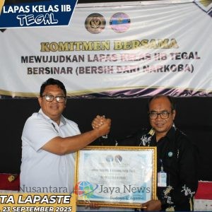 Kuatkan Komitmen Bersama BNN Kota Tegal Bangun Lapas Tegal Bersih Dari Narkoba