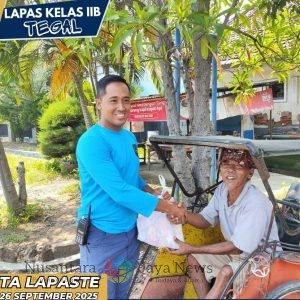 Wujud Kepedulian, Lapas Kelas IIB Tegal Salurkan Bantuan Sosial kepada Warga Sekitar