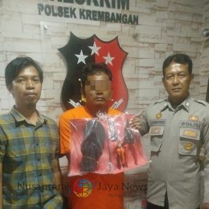 Polsek Krembangan Amankan Pelaku Pencurian Modus Kempes Ban di Jalan Dupak Rukun