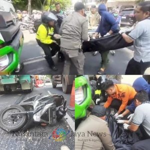 Pengendara Motor Perempuan Alami Patah Tulang Usai Terlibat Kecelakaan dengan Truk Molen di Jalan Diponegoro Surabaya