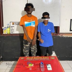 Tim Elit Satnarkoba Polres Dompu Merampek Dua Orang Pengguna Sabu di Desa Nanga Tumpu