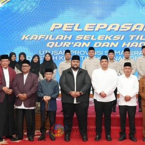 Bobby Nasution Lepas Kafilah Sumatera Utara ke STQH Nasional 2025 di Kendari, Sulawesi Tenggara