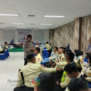 Kolaburasi Polres Pasuruan Dan Satpam Mengadakan Donor Darah Dalam Rangkan HUT Satpam Ke-45