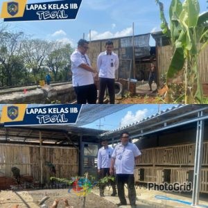 Kepala Lembaga Pemasyarakatan Tegal Haryono di Temani Kasibinandik Cek Langsung Sarana Asimilasi dan Edukasi di Lingkungan Binaan