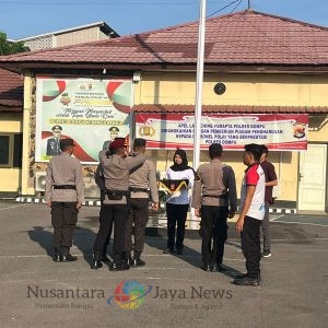 Apel Launching Pamapta dan Pemberian Penghargaan Personil Berprestasi di Pimpin Kapolres Dompu.