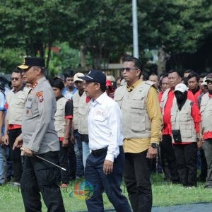 Polda Jatim Bersama Serikat Pekerja dan Buruh Gelar Apel Kebangsaan Jaga Stabilitas Kamtibmas