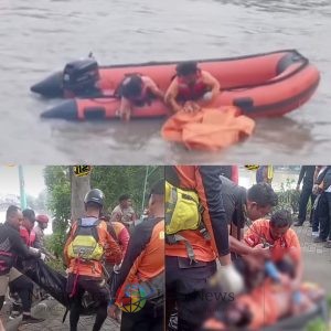 Tim SAR Gabungan Temukan Pria Misterius Tewas Mengapung di Sungai Jagir Wonokromo