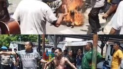 Pencuri Motor di Jojoran Nyaris Tewas Terbakar Usai Dihajar Massa