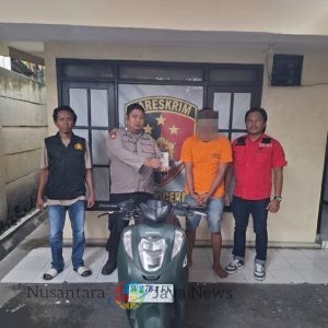 Kurang dari Satu Jam, Polsek Cerme Polres Gresik Tangkap Pelaku Curanmor dan Amankan Barang Bukti