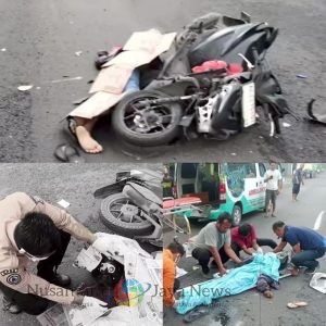 Kecelakaan Motor dan Truk di Jalan Raya Mastrip, Satu Korban Tak Sadarkan Diri