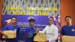 Lapas Kelas IIB Tegal Bagikan Hadiah Juara Lomba dalam Rangka Hari Bhakti Kemenimipas ke-1