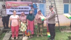 Jumat berkah berbagai sembako bentuk kepedulian Polsek Bila Hulu