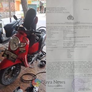 Honda Scoopy Milik Seorang Wartawan Asal Lamongan Hilang Saat Urus SIM Corner di Mall Kaza Surabaya