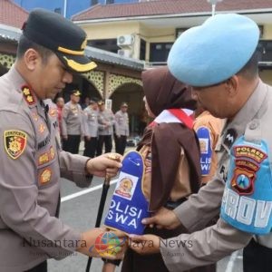Cegah Bullying dan Kenakalan Remaja, Kapolres Pelabuhan Tanjung Perak Kukuhkan Polisi Siswa