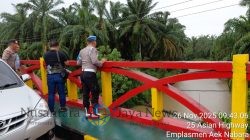 Polsek Bilah Hulu Intensifkan Patroli Antisipasi Banjir di Tengah Cuaca Hujan