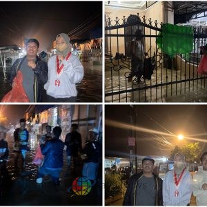 GMNI Berbagi Makan Malam kepada Masyarakat Terdampak Banjir di Kota Tebing Tinggi