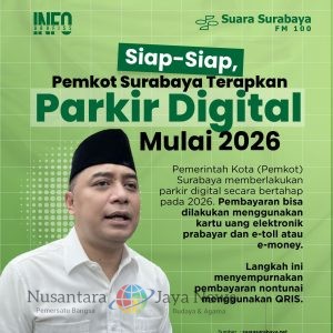 Pemkot Surabaya Terapkan Parkir Digital Bertahap Mulai 2026, Pembayaran Gunakan E-Money dan Kartu Prabayar