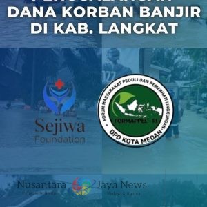 Formappel RI DPD Kota Medan dan Sejiwa Foundation Galang Dana untuk Korban Banjir di Langkat