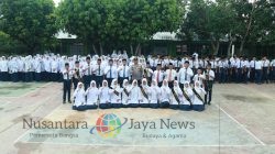 Bhabinkamtibmas Kelurahan Kartini Kabupaten Labuhanbatu Ajak Pelajar Jaga Diri dan Lingkungan Lewat Cooling System di MTsN 1 Rantau Utara