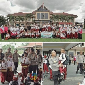 Kapolres Blitar Beserta PJU Sambut Kunjungan Edukatif SD Negeri Pojok 01 Kabupaten Blitar