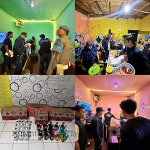 Operasi Antik Rinjani,Polres Dompu Amankan Puluhan Botol Miras di Kios dan Tempat Hiuburan Malam