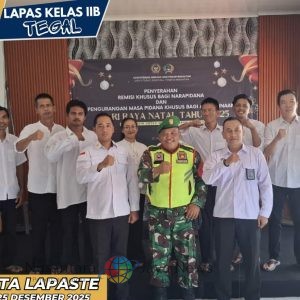 Tingkatkan Kewaspadaan Nataru 2026, Lapas Tegal Gandeng Koramil Tegal Barat Perkuat Pengamanan