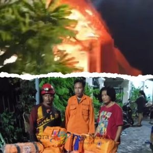 Kebakaran Rumah Dua Lantai di Jagir Surabaya Berhasil Dipadamkan, Tidak Ada Korban Jiwa