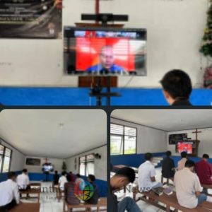 Dukung Pembinaan Kepribadian, Lapas Batang Fasilitasi Warga Binaan Ikuti Ibadah Natal Virtual