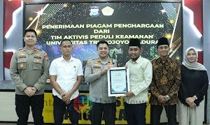 Ungkap Kasus Begal, Kapolres Bangkalan Terima Penghargaan dari Aktivis Peduli Keamanan UTM