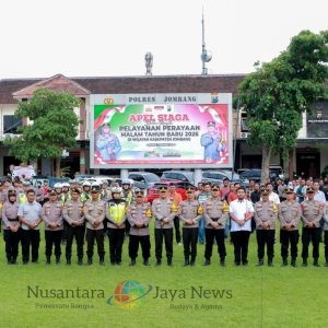 Ratusan Personel Polres Jombang Disiagakan dalam Pelayanan Pengamanan Malam Tahun Baru 2026