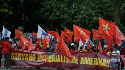 Ratusan Massa Gelar Aksi Solidaritas untuk Venezuela, Desak AS Hentikan Intervensi