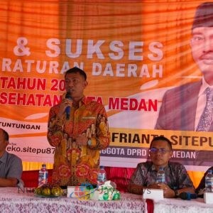 Anggota DPRD Medan Eko Afrianta Sitepu Gelar Sosialisasi Perda Sistem Kesehatan Kota Medan