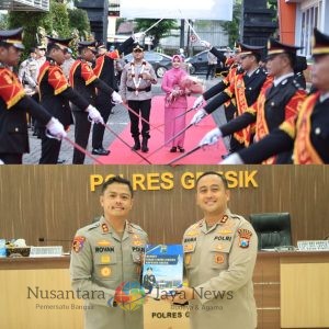 Tradisi Pisah Sambut Kapolres Gresik, AKBP Rovan Berpamitan, AKBP Ramadhan Siap Lanjutkan Pengabdian