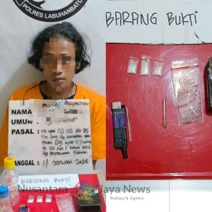 Komitmen Berantas Narkoba, Polres Labuhanbatu Amankan Pemuda di Aek Kuo