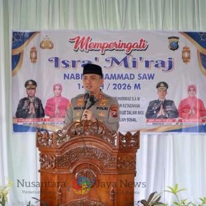 Kapolres Binjai Pimpin Peringatan Isra’ Mi’raj Nabi Muhammad SAW di Masjid Al Ikhlas Polres Binjai