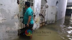 Kalapas Tegal Turun Langsung saat terjadi Banjir di Blok Hunian dan Lingkungan Kantor pada Dini Hari