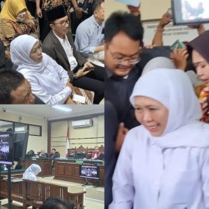 Di Hadapan Hakim Tipikor, Khofifah Bantah Keras Tuduhan Fee 30 Persen Dana Hibah DPRD Jatim: “Tidak Pernah Ada dan Tidak Benar”