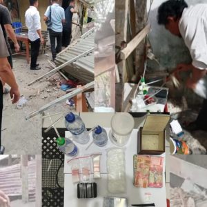 Satres Narkoba Polres Binjai Gerebek Sarang Narkoba di Binjai Barat, Satu Pelaku Diamankan dan Barak Dirobohkan