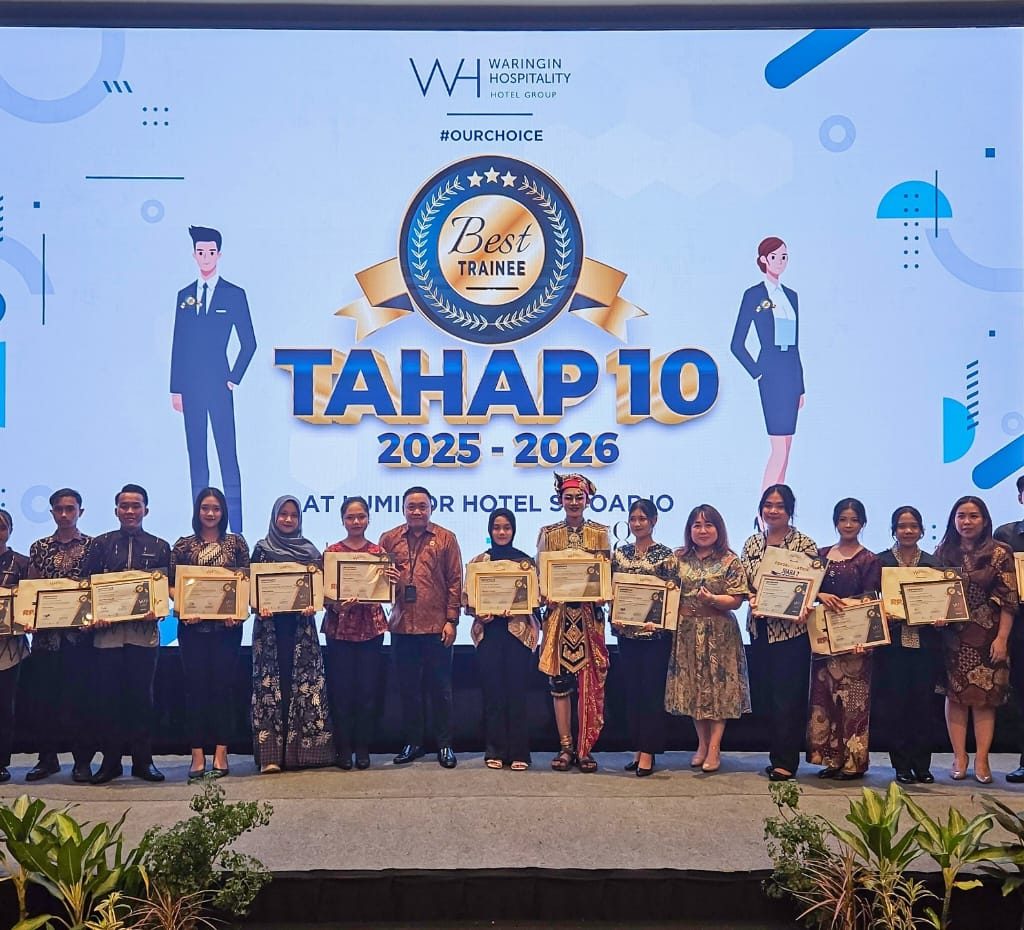 Wujud Komitmen Berkelanjutan, Waringin Hospitality Serahkan Beasiswa Tahap 10 dan Perkuat Sinergi Kelas Industri di JAWA TIMUR